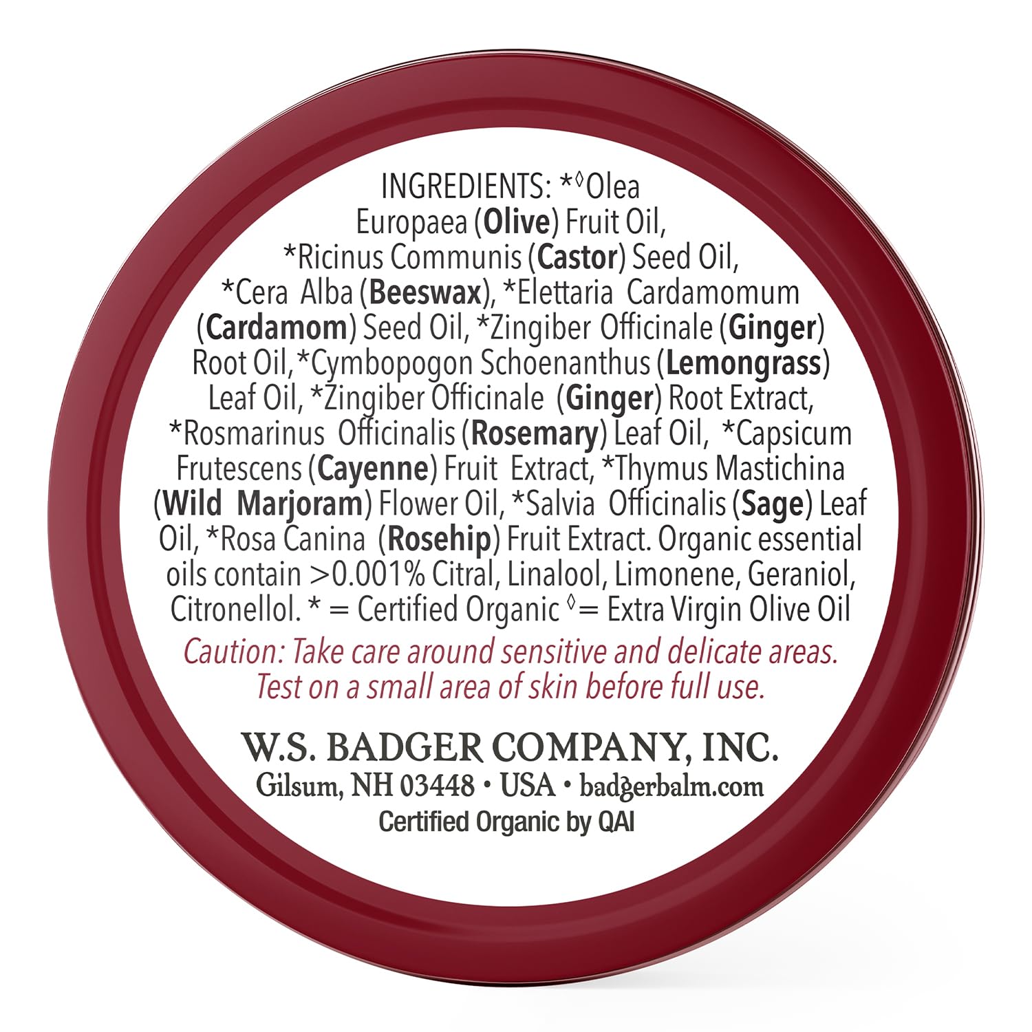 Badger Sore Muscle Rub, 100% Organic Sore Muscle Cream, Cayenne & Ginger Warming Sore Muscle Relief, Recovery & Relaxation, Long