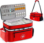 Medicine Organizer and Storage Bag Empty, Family First Aid Box, Pill Bottle Organizer Bag for Emergency Medication, Supplements 