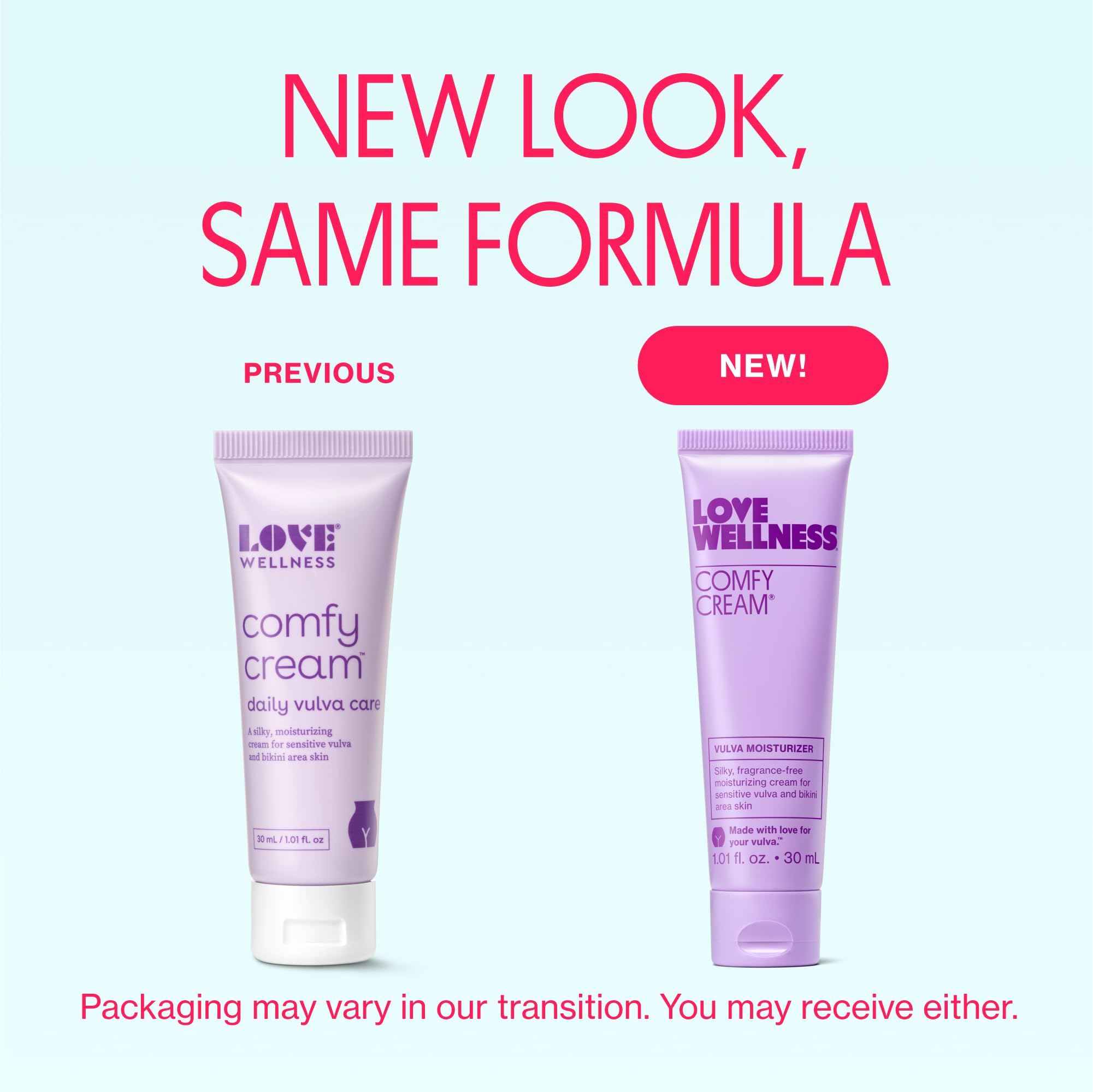 Love Wellness Comfy Cream | Vulva & Vaginal Moisturizer Cream | Daily Care for Dry & Sensitive Vulva | Non-Irritating & Fragranc