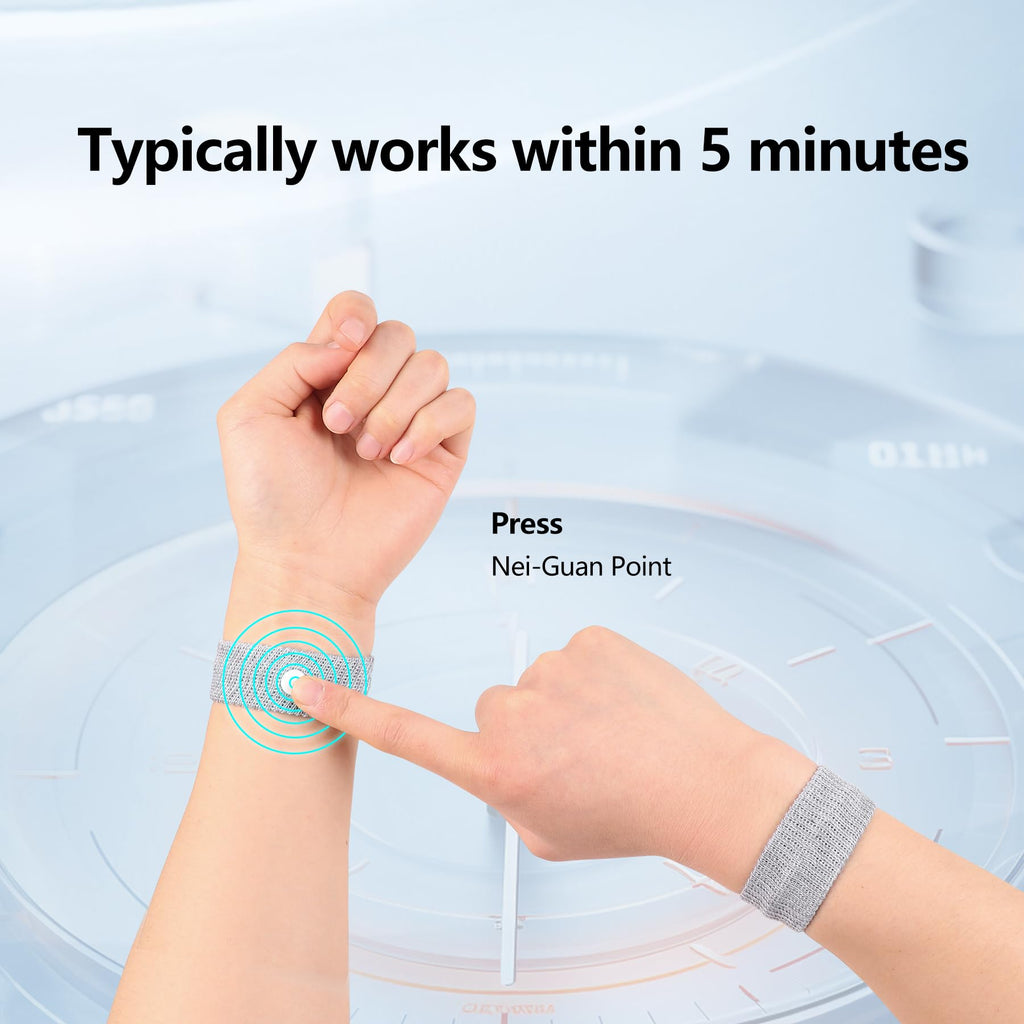 COMFYTHERA Motion Sickness Wristband, Anti-Nausea Acupressure Wrist Band for Nausea Relief, Dizziness and Vomiting from Car Sea