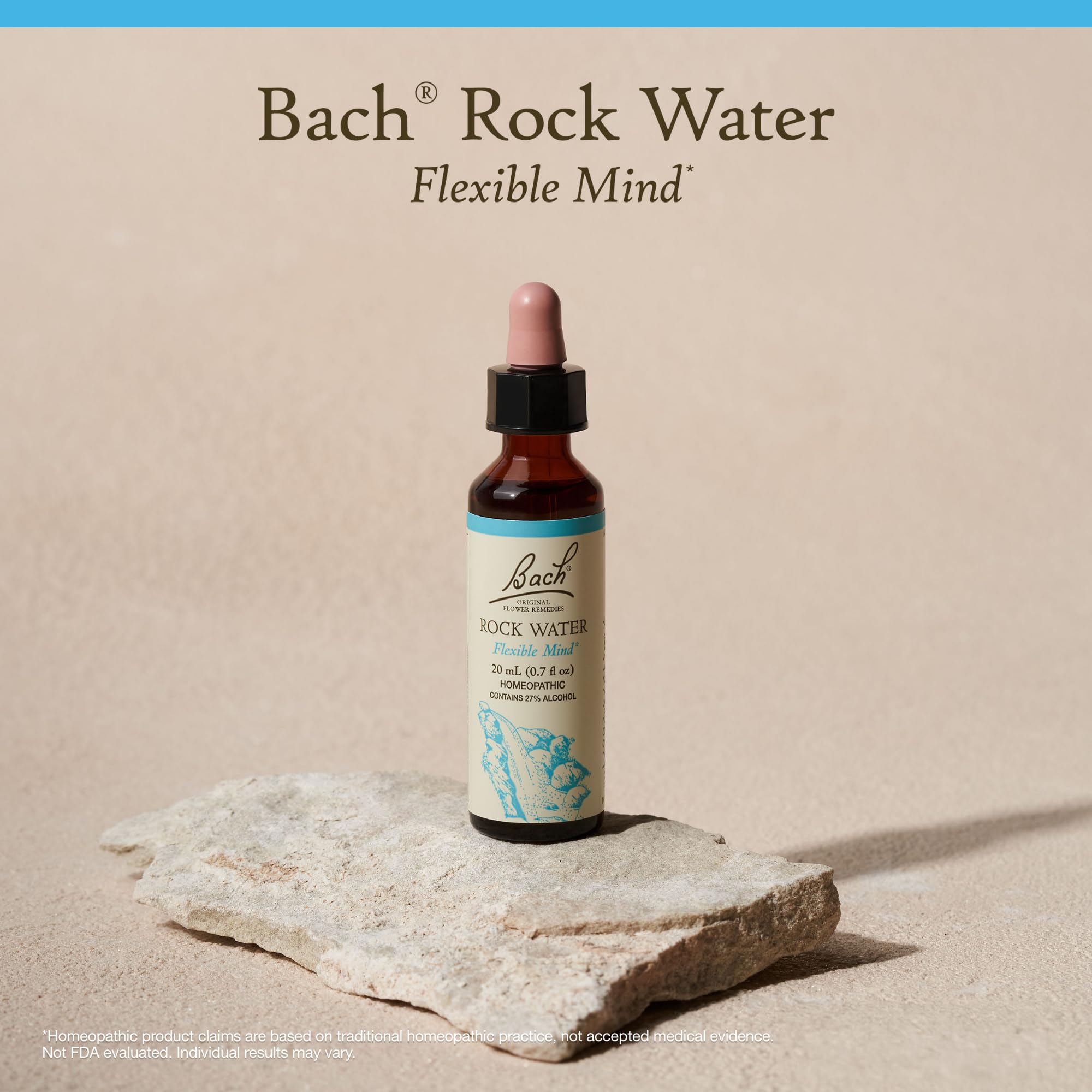 Bach Original Flower Remedies, Rock Water for Flexibility, Natural Homeopathic Flower Essence, Holistic Wellness and Stress Reli
