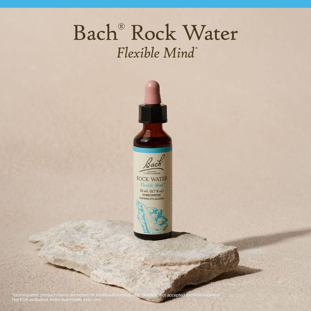 Bach Original Flower Remedies, Rock Water for Flexibility, Natural Homeopathic Flower Essence, Holistic Wellness and Stress Reli
