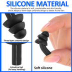 Xuhal 200 Pair Corded Ear Plugs Reusable Silicone Earplugs Individually Wrapped Hearing Protection Sleep Noise Cancelling for Wo