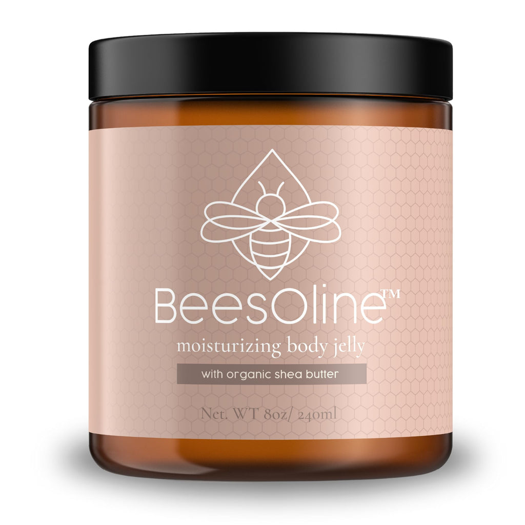 BeesOline with Organic Shea Butter All Natural Moisturizer -100% PETROLEUM FREE Alternative, 1-8oz jar, Soothing Moisture (Packa