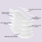 Claene Organic Cotton Cover Pads, Menstrual Large&Overnight Pads for Women, Unscented, Breathable, Natural Sanitary Napkins with