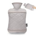 BYXAS Hot Water Bottle with Hand Pocket Cover-2.0L BPA Free PVC Water Bag, Odorless Superior Material, Grey