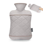 BYXAS Hot Water Bottle with Hand Pocket Cover-2.0L BPA Free PVC Water Bag, Odorless Superior Material, Grey