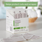 McKesson Adhesive Bandages, Sterile, Fabric Patch, 2 in x 3 in, 50 Count, 2 Packs, 100 Total