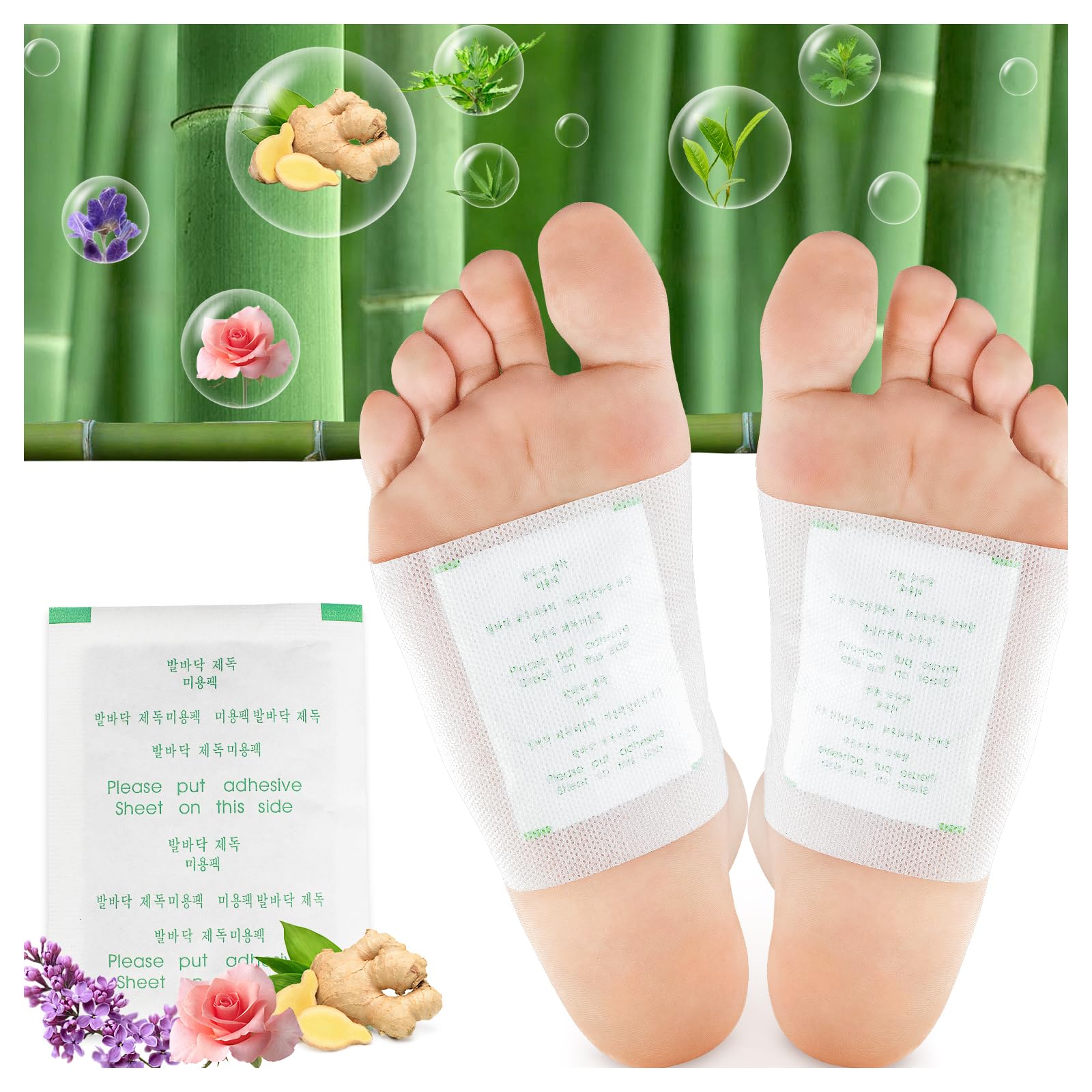 Foot Pads maguja 100Pcs Deep Cleansing Foot Pads for Stress Relief  Better Sleep  Foot Care  Ginger Foot Patch with Natural Ingr