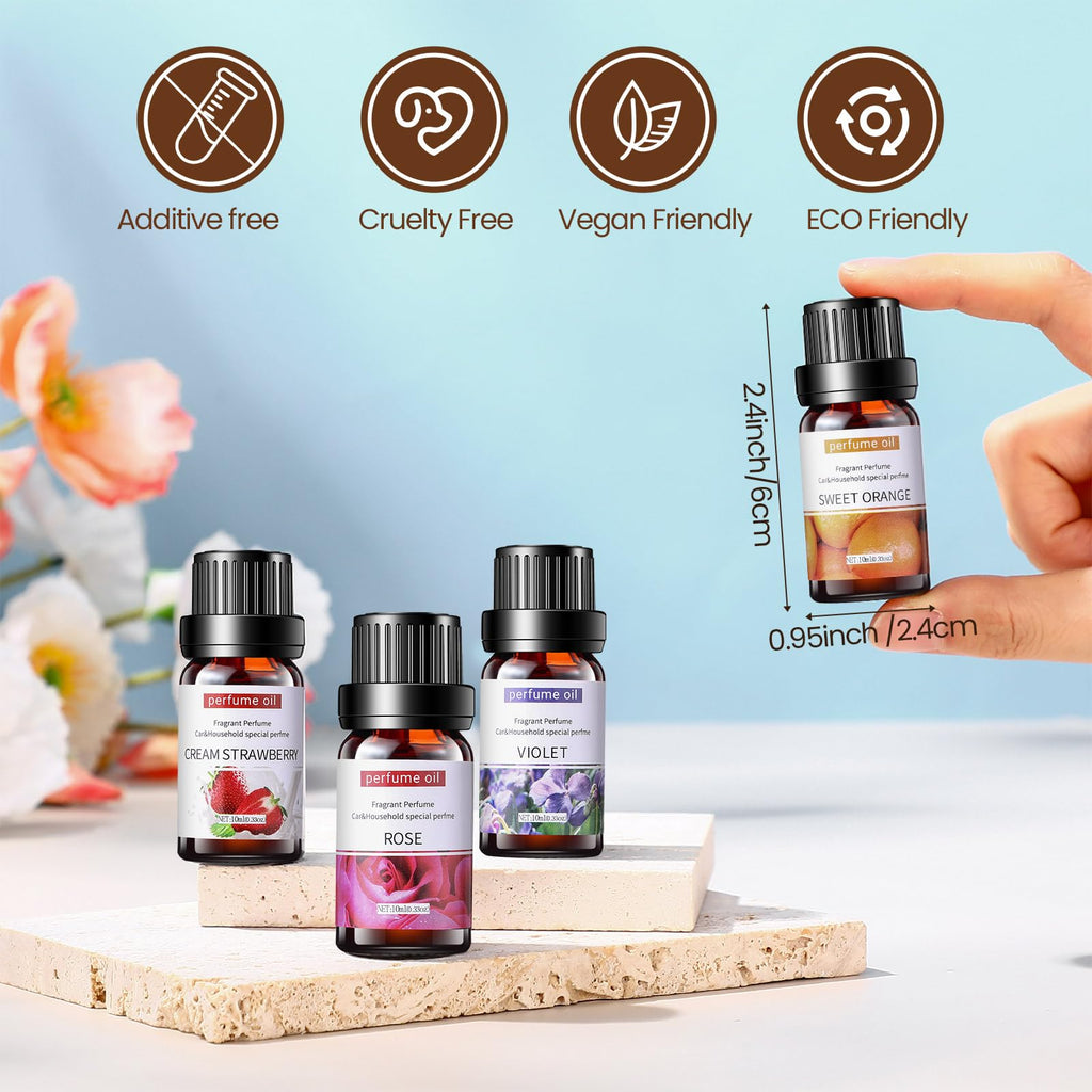 Nuanchu 26 Pcs Essential Oils Set 10ml Fragrance Oil Aromatherapy Kit for Diffuser Humidifier Aromatherapy-Oils for Candle Bath