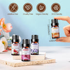 Nuanchu 26 Pcs Essential Oils Set 10ml Fragrance Oil Aromatherapy Kit for Diffuser Humidifier Aromatherapy-Oils for Candle Bath