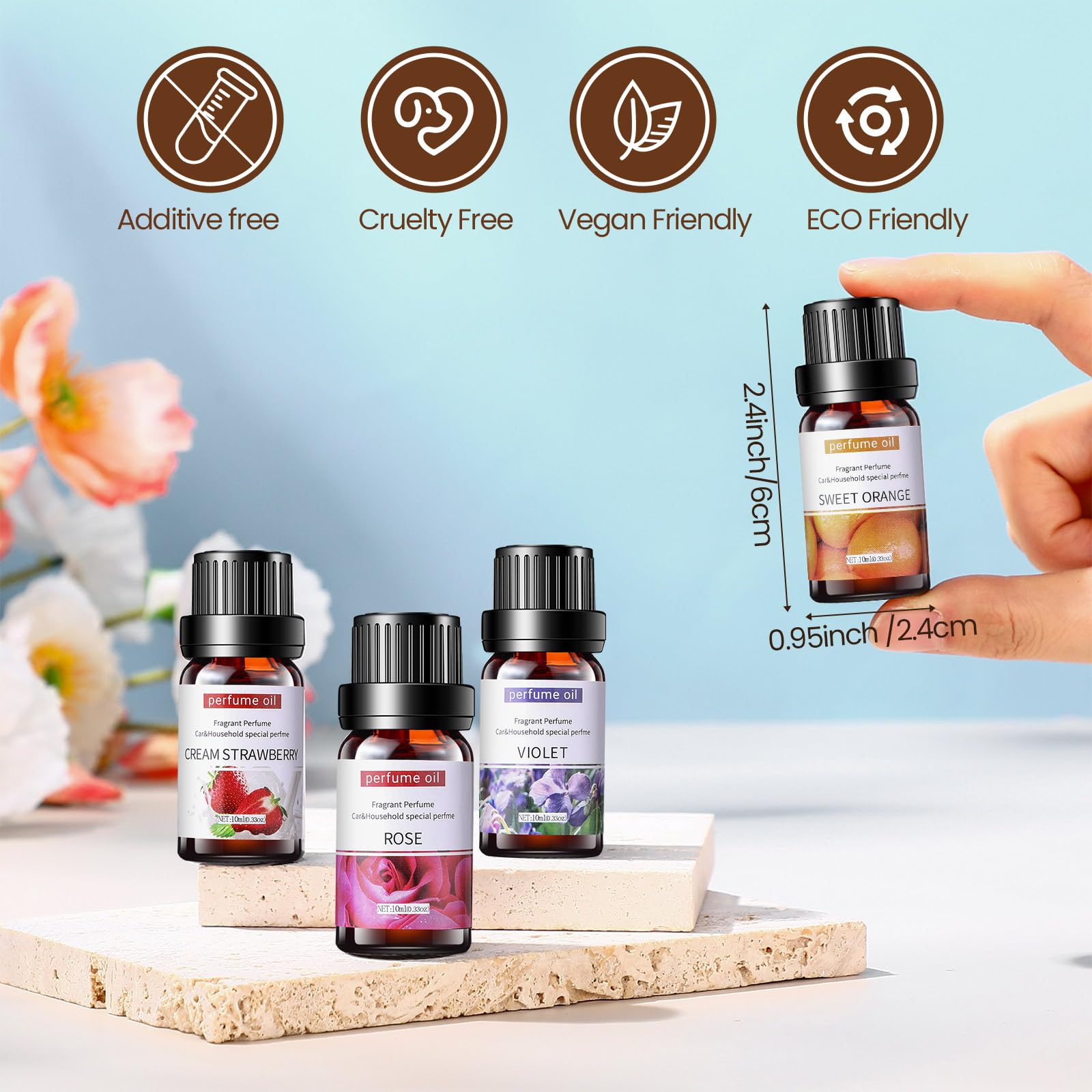 Nuanchu 26 Pcs Essential Oils Set 10ml Fragrance Oil Aromatherapy Kit for Diffuser Humidifier Aromatherapy-Oils for Candle Bath