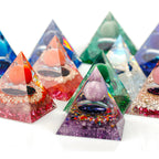 SEVNPRIME Handmade Constellation Crystal Pyramid Unique Positive Energy Orgonite Pyramid Decoration Capricornus Opal Crystal Pyr