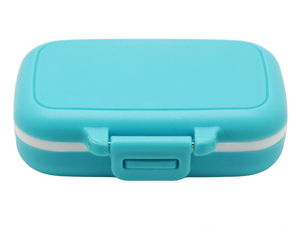 Meta-U Small Pill Box Supplement Case for Pocket or Purse - 3 Removable Compartments Travel Medication Carry Case - Daily Vitami