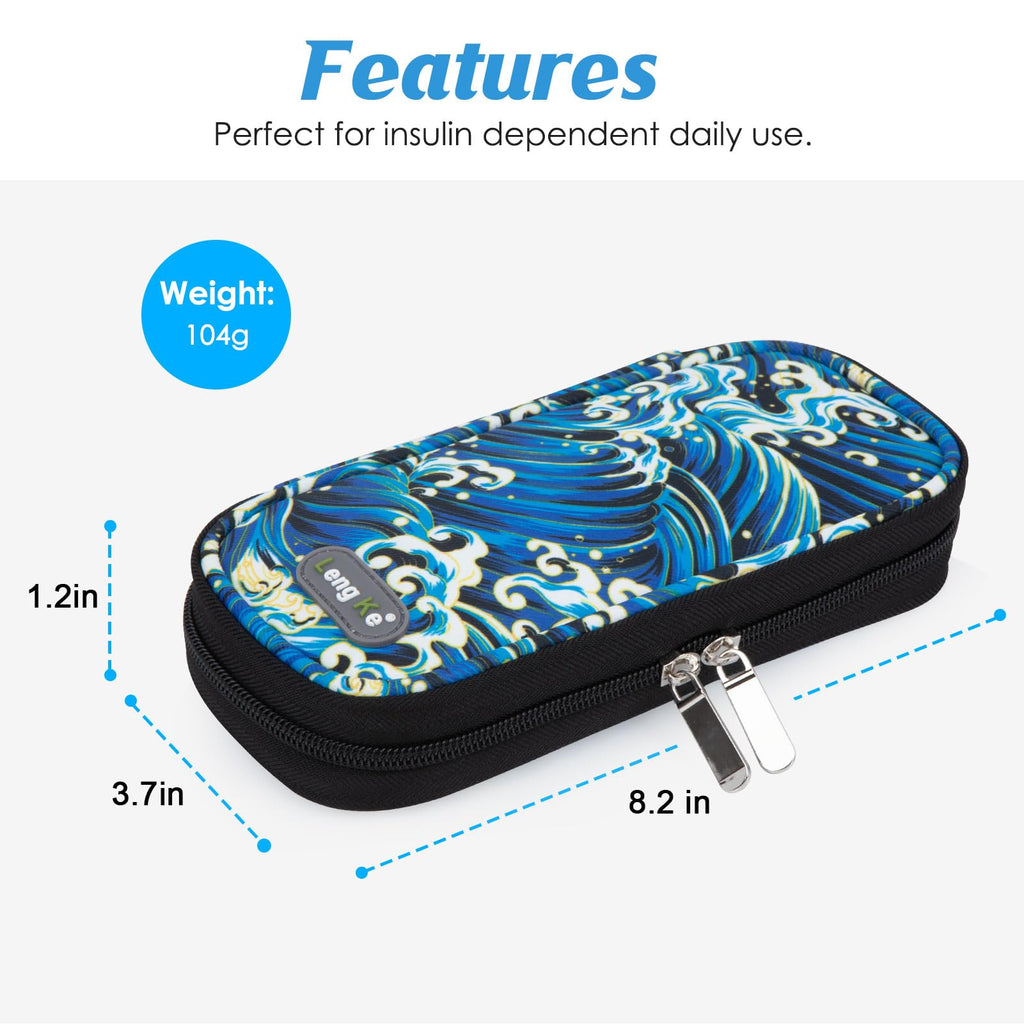 YOUSHARES Insulin Cooler Travel Case - Diabetic Case Insulated Organizer Portable Cooling Bag for Insulin Pen and Medication Dia
