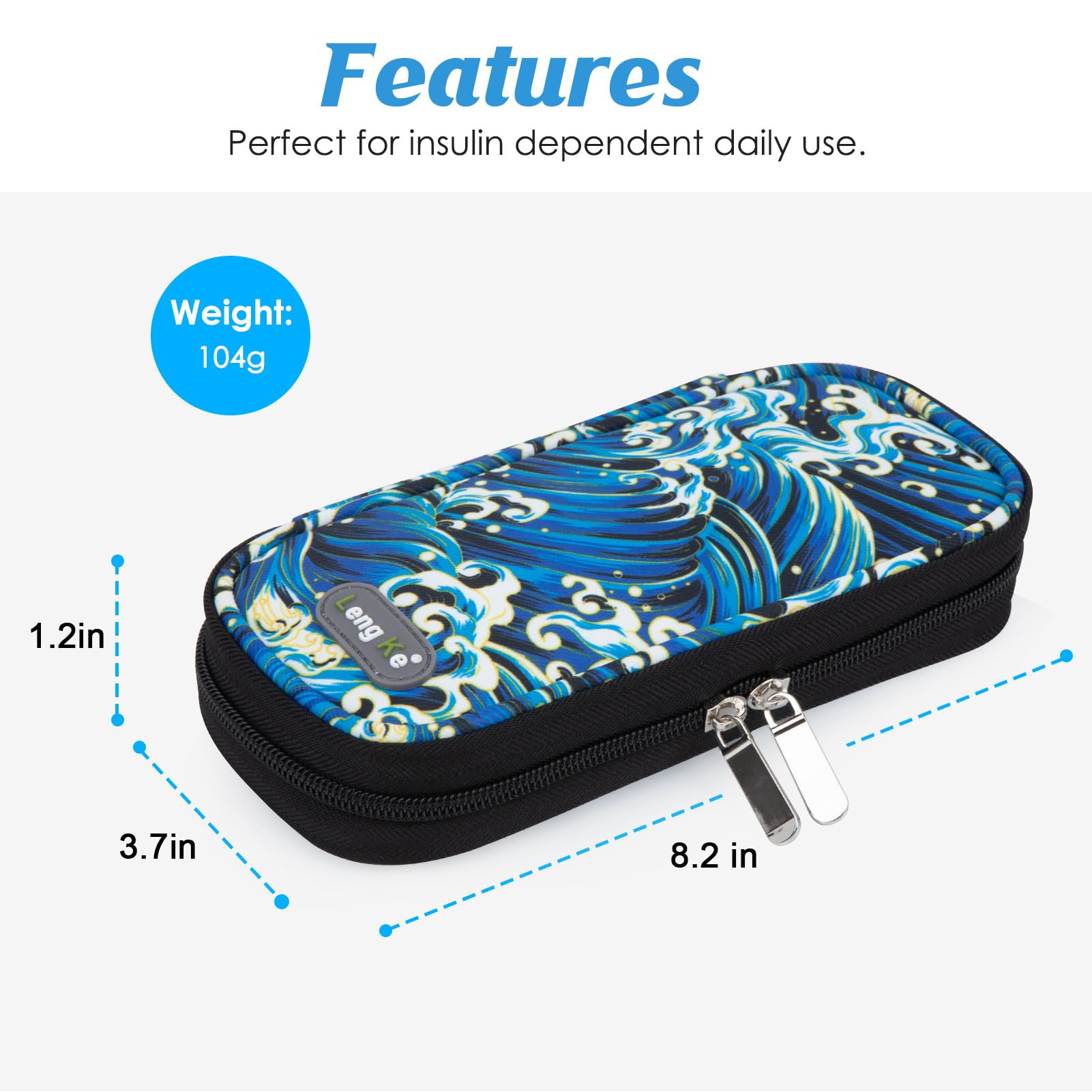YOUSHARES Insulin Cooler Travel Case - Diabetic Case Insulated Organizer Portable Cooling Bag for Insulin Pen and Medication Dia