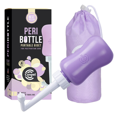 Cynpel Peri Bottle - Portable Travel Bidet for Men or Women - FSA HSA Eligible - Labour and Maternity Hospital Bag Essentials - 
