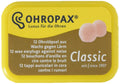 Ohropax Reusable Wax/Cotton Ear Plugs (12 Plugs Total)(1 Clear Carrying Case) - Ear Plugs for Sleeping Noise Cancelling, Swimmin