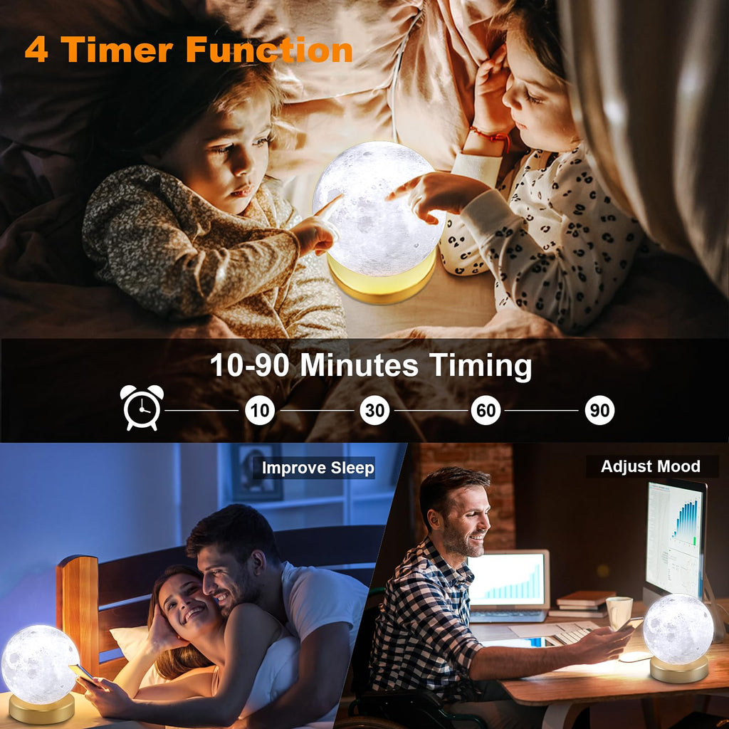 Doraubia Light Therapy Lamp,10000 Lux Sun Lamp with 3 Color Temperatures,Adjustable Brightness,Timer & Memory Function, Happy Da