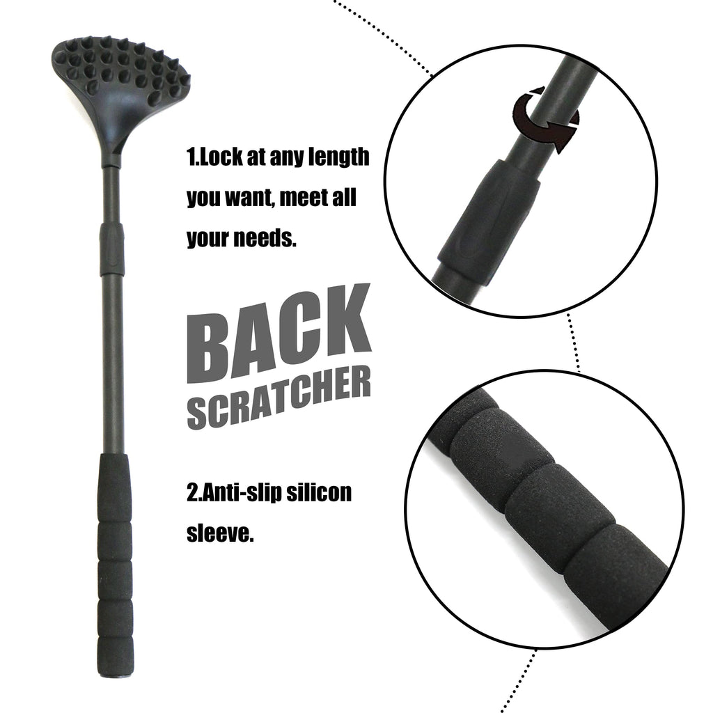 EASACE Back Scratcher for Women Men Extendable with Strong ABS Massage Head, 21inch Body Scratcher for Adults - Pets Compact - R