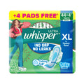 Whisper Ultra Upto No Gap No Leaks* Sanitary Pads, 48 Xl Pads, For Heavy Flow Protection, With Curvewear Technology, Cotton Like