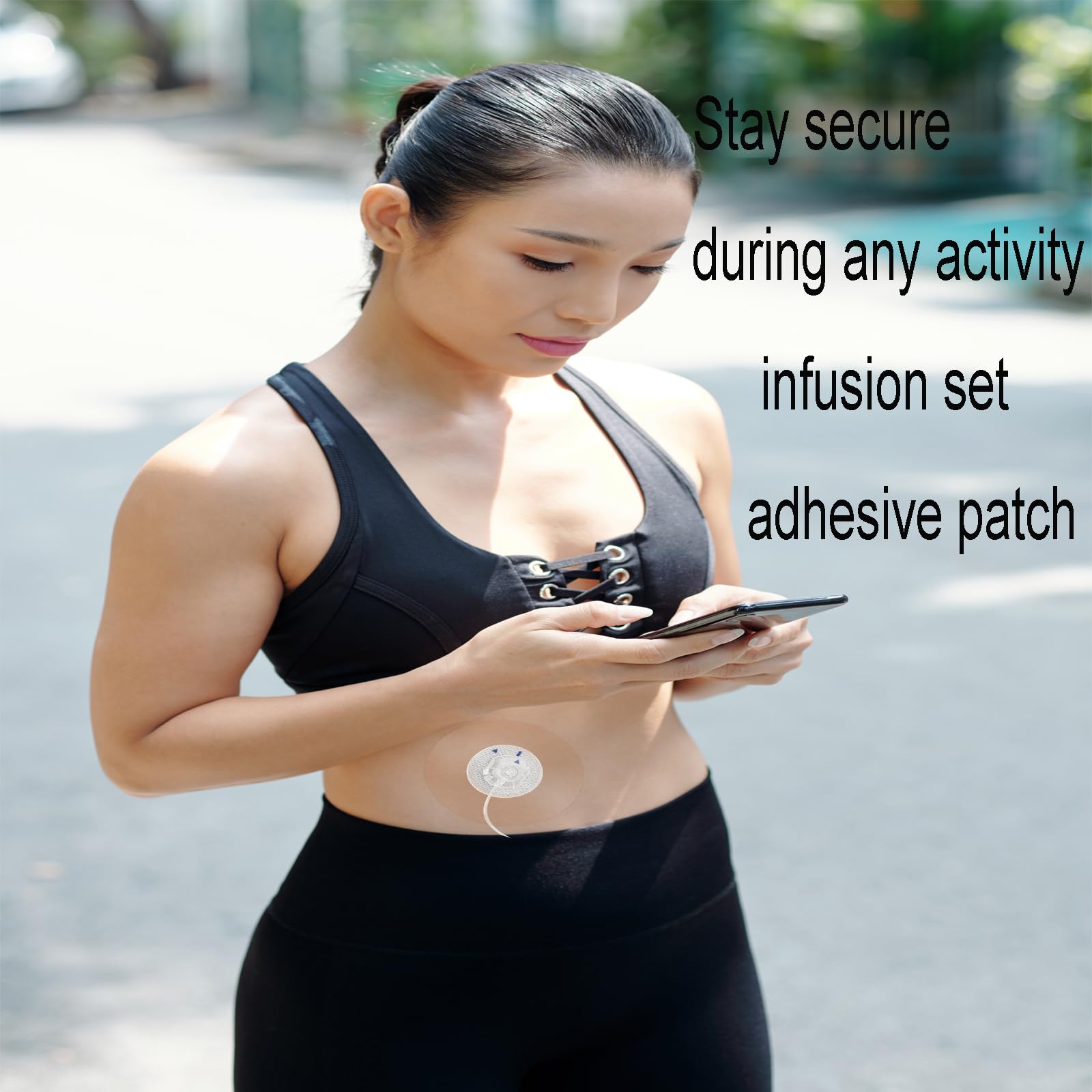 40 Pack Waterproof Universal Adhesive Patches for CGM and Insulin Pumps, 0.8-Inch Hole, Comfortable 10-14Days & Breathable Clear