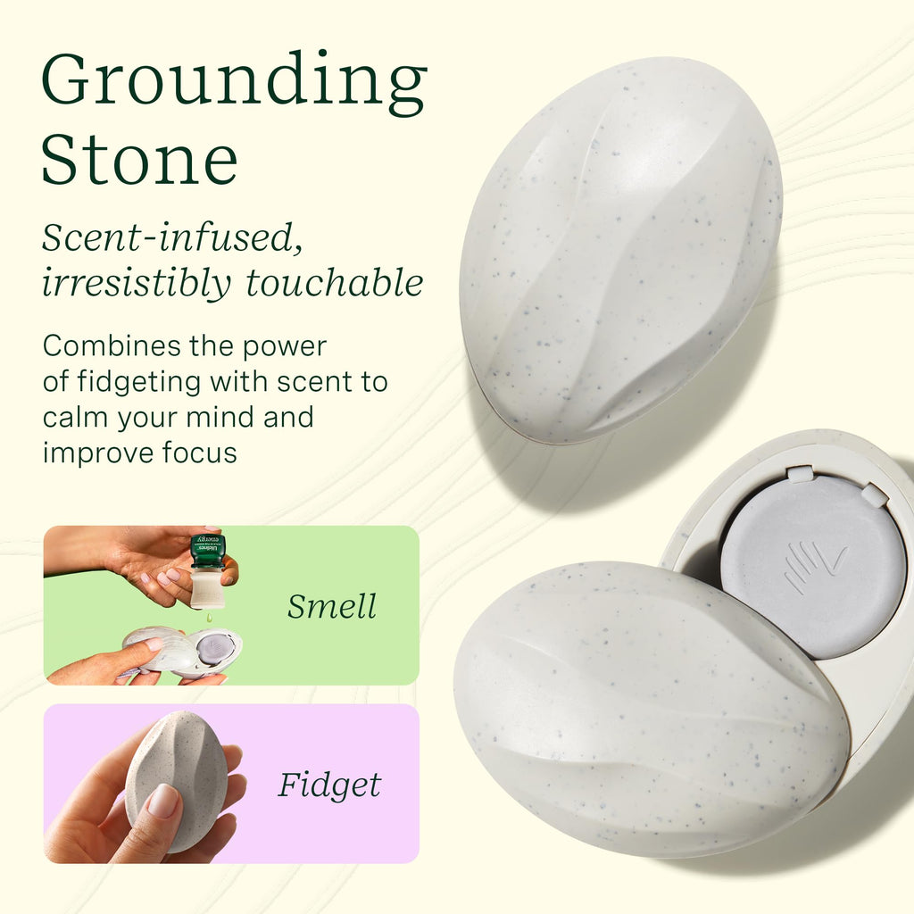 Lifelines Sensory Immersion Gift Set - Includes Everyday Aromatherapy Diffuser, Fidget Grounding Stone & 2 Essential Oil Blends