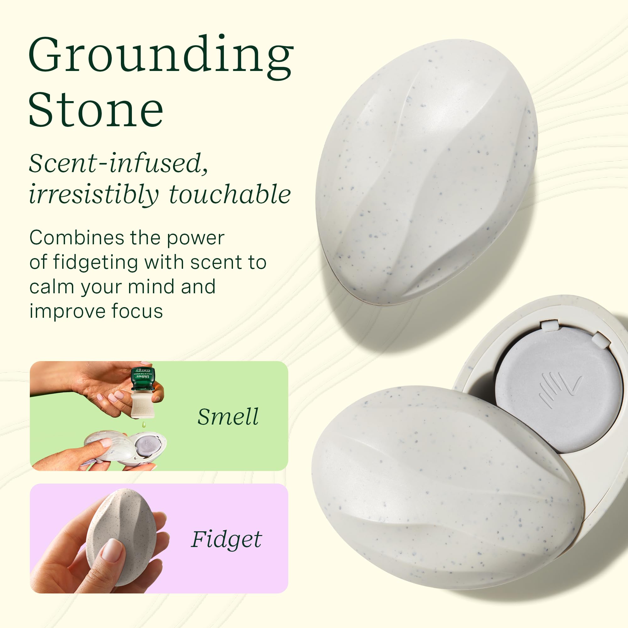 Lifelines Sensory Immersion Gift Set - Includes Everyday Aromatherapy Diffuser, Fidget Grounding Stone & 2 Essential Oil Blends