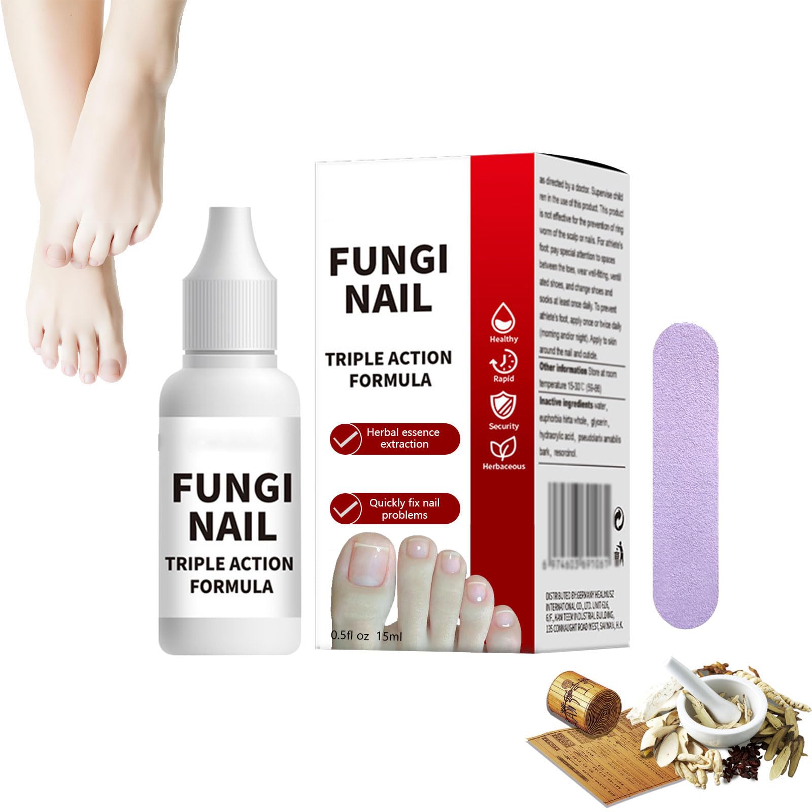 Toenail Fungus Treatment, Herbal Extracts, Nighttime Long-Lasting Nail Treatment, Suitable for Discoloration, Shaped Nails, Thic