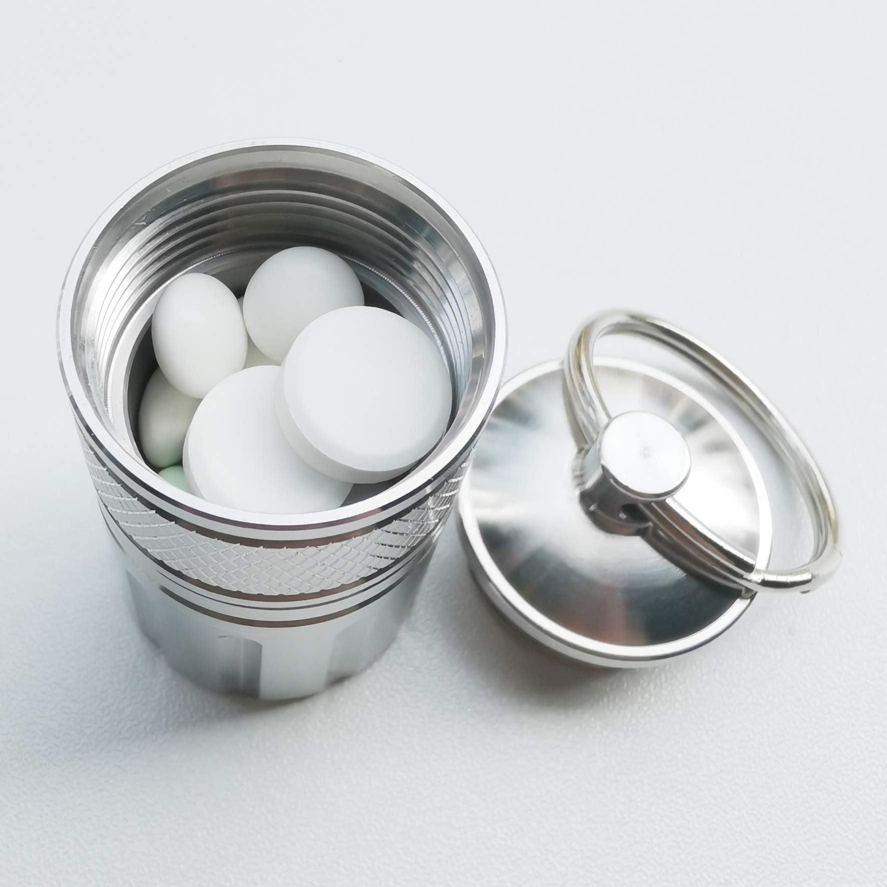 MEECN Pill Crusher & Cases, Medicine to Fine Powder, Stainless Steel Crushes Pills, Waterproof (Vitamin Crusher)
