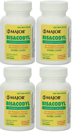 MAJOR Bisacodyl 5 mg - Comfort Coated Stimulant Laxative for Gentle, Dependable, Constipation Relief - 1000 Tablets (4 Pack)