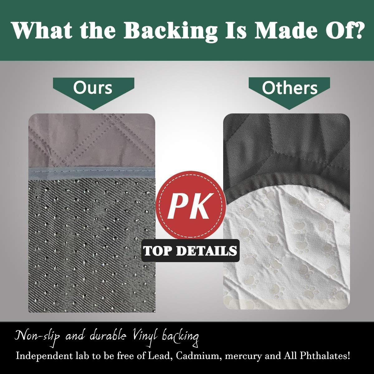 Waterproof Chair Pads for Incontinence 2Pcs Resuable Washable Seat Protector Pads for Incontinence for Senior Toddlers 22X21 Dar