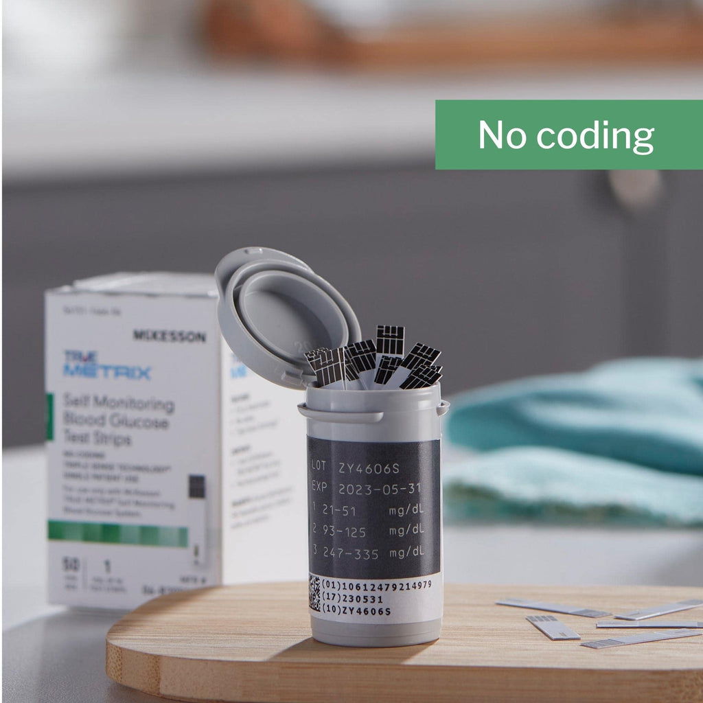 McKesson True METRIX Blood Glucose Test Strips for Diabetes [50 Strips] Self-Monitoring System