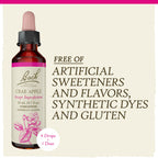 Bach Original Flower Remedies, Crab Apple for Accepting Imperfections, Natural Homeopathic Flower Essence, Holistic Wellness and