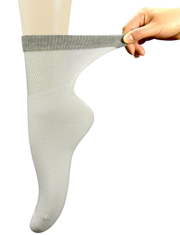 Yomandamor Womens Diabetic Crew Socks With Seamless Toe,6 Pairs Size 9-11(White)