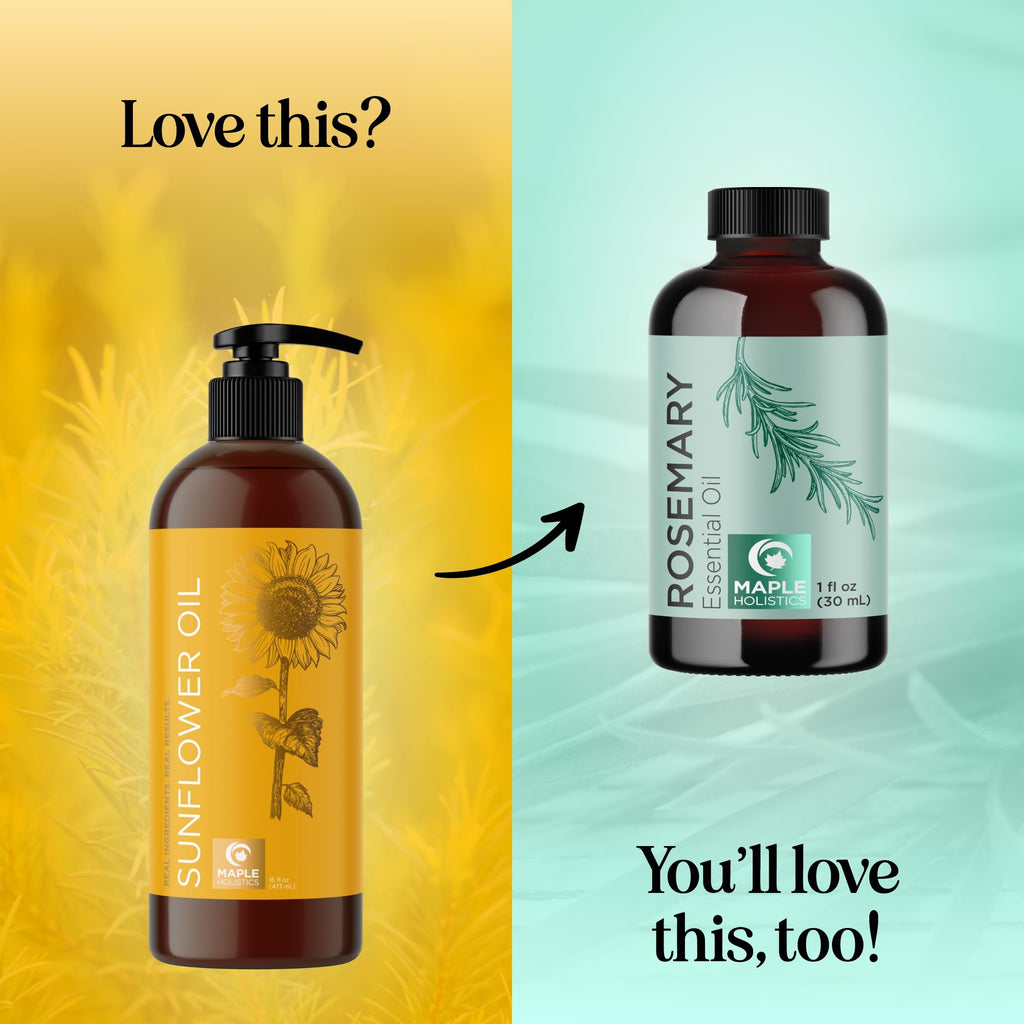 Sunflower Oil for Hair Skin and Nails - Anti Aging Skin Care with Vitamin E Oil for Skin and Hair Care - Pure Sunflower Oil Skin