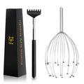 TIPKON Head Massager 20 Fingers Scalp Massager Head Scratcher, Back Massage Back Scratcher, Stocking Stuffers for Scalp and Body
