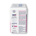 Seni Super Quatro Adult Incontinence Brief M Heavy Absorbency Breathable/Overnight, S-ME10-BQ1, Severe, 40 Ct