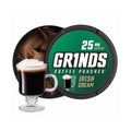 Grinds Coffee Pouches | Tobacco Free, Nicotine Free Healthy Alternative | 3 Cans of Irish Cream | 18 Pouches Per Can | 1 Pouch e