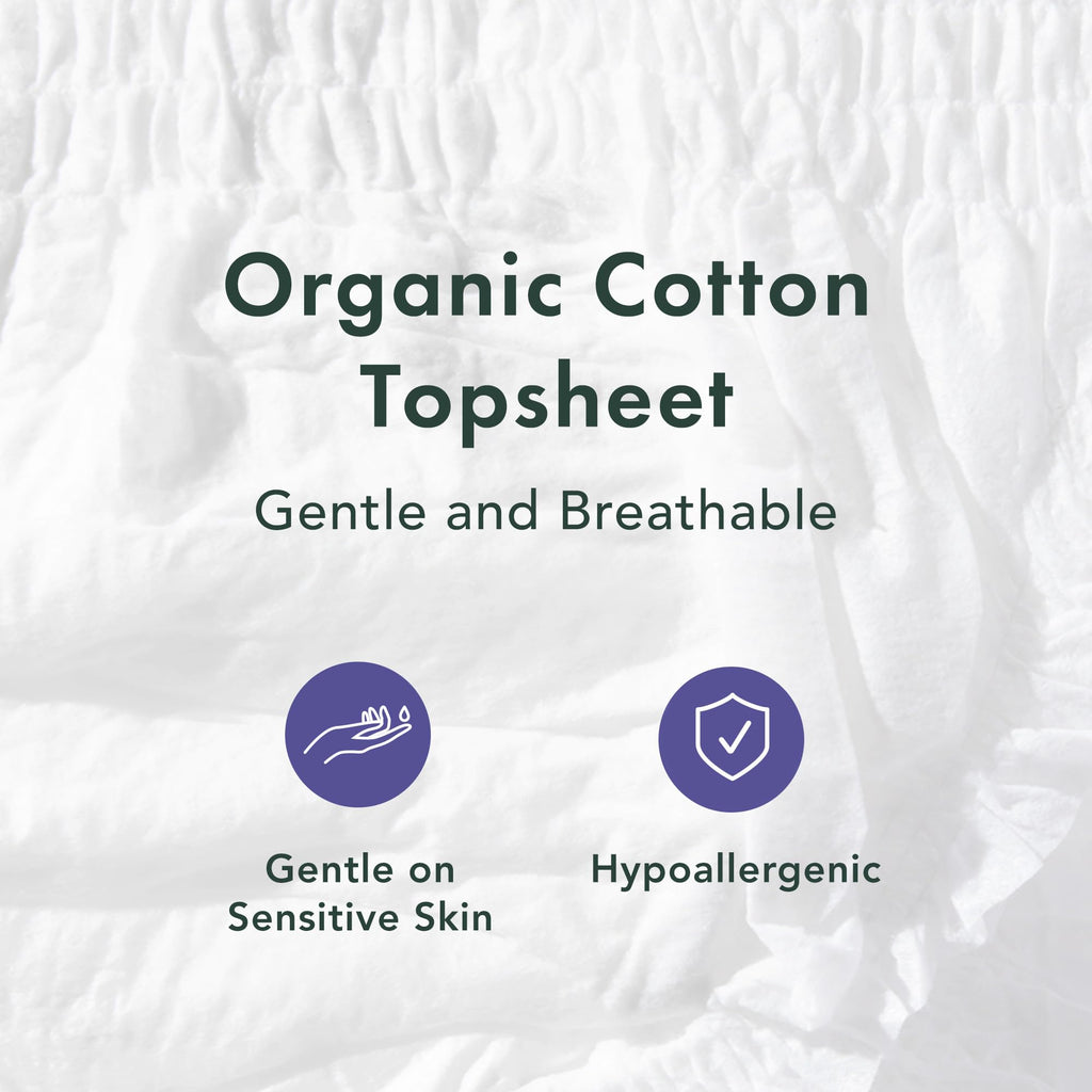 Rael Disposable Underwear for Women, Organic Cotton Cover - Postpartum Essentials, Leak Locker, Unscented, Maximum Coverage (Siz