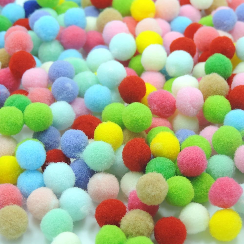 200pcs Mix Color Craft Cotton Acrylic Ball Aromatherapy Essential Oil Diffuser Fit Locket Pendant Necklace 10mm