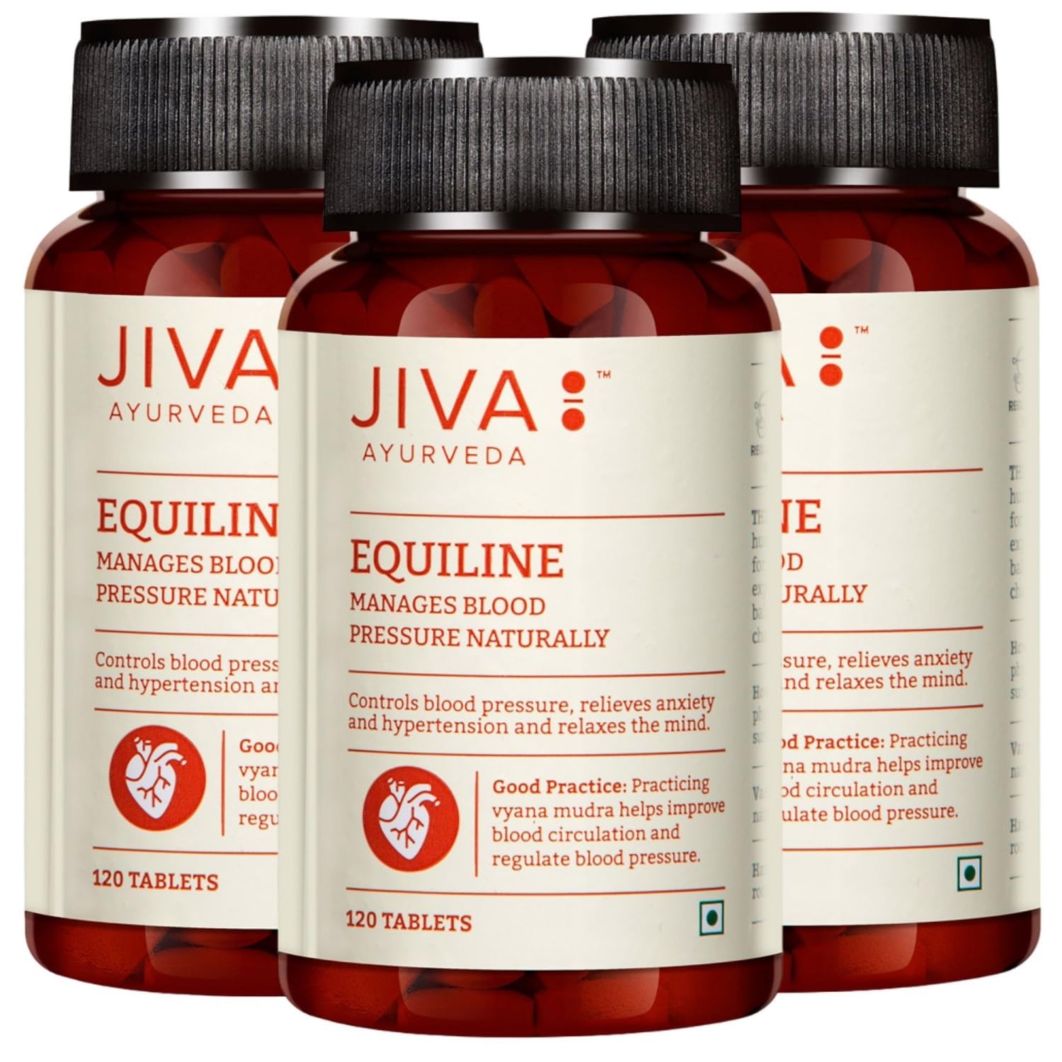 Jiva Equiline Tablets 500Mg | 100% Ayurvedic Formula By Doctors | Controls Hypertension & Anxiety | Helps With High Blood Pressu