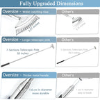 Svjetiq Oversized Extendable Back Scratcher for Men Women Adults, 2 Pack Different-Sizes Telescoping Back Massager, Men Gadgets