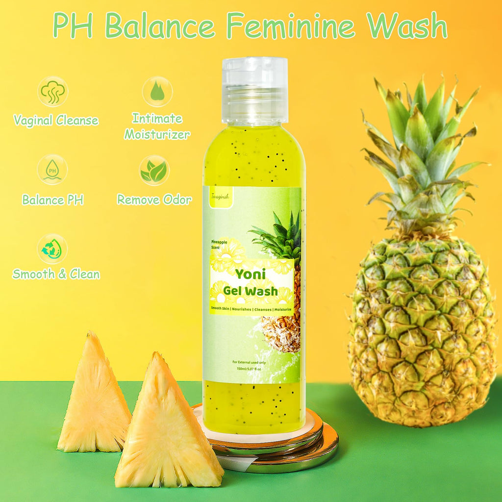 Natural Yoni Wash Yoni Oil Set, Feminine Wash for Women ph Balance, Yoni Oil for Vagina Moisturizing, Feminine Oil Intimate Vagi