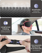 WAOAW Sleep Mask for Men Women: Blackout Eye Masks for Sleep - 3D Breathable Soft Comfortable Eye Mask for Travel - Adjustable L