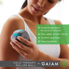 Gaiam Restore Cold Therapy Muscle Massage Roller Ball - Cryosphere Cold Massage Roller Ball, Easy-Glide Roller with Comfort Grip