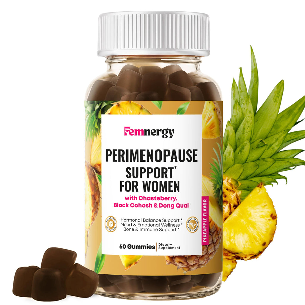 Femnergy Perimenopause Support Gummies for Women - Menopause Relief Estrogen & Hormone Balance Supplement with Black Cohosh Chas