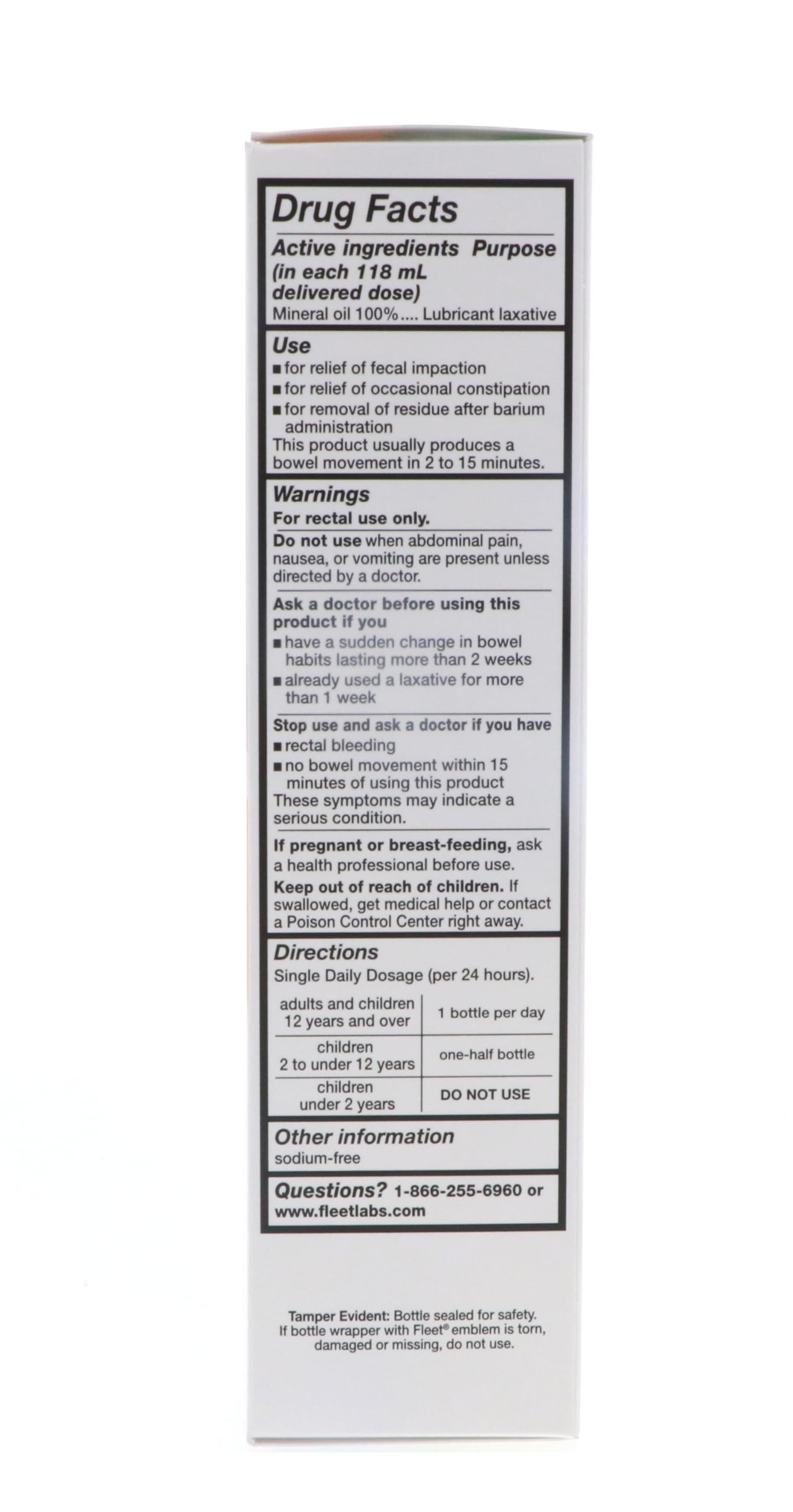 Fleet Mineral Oil Enema, 4.5 Ounce (Pack of 6)