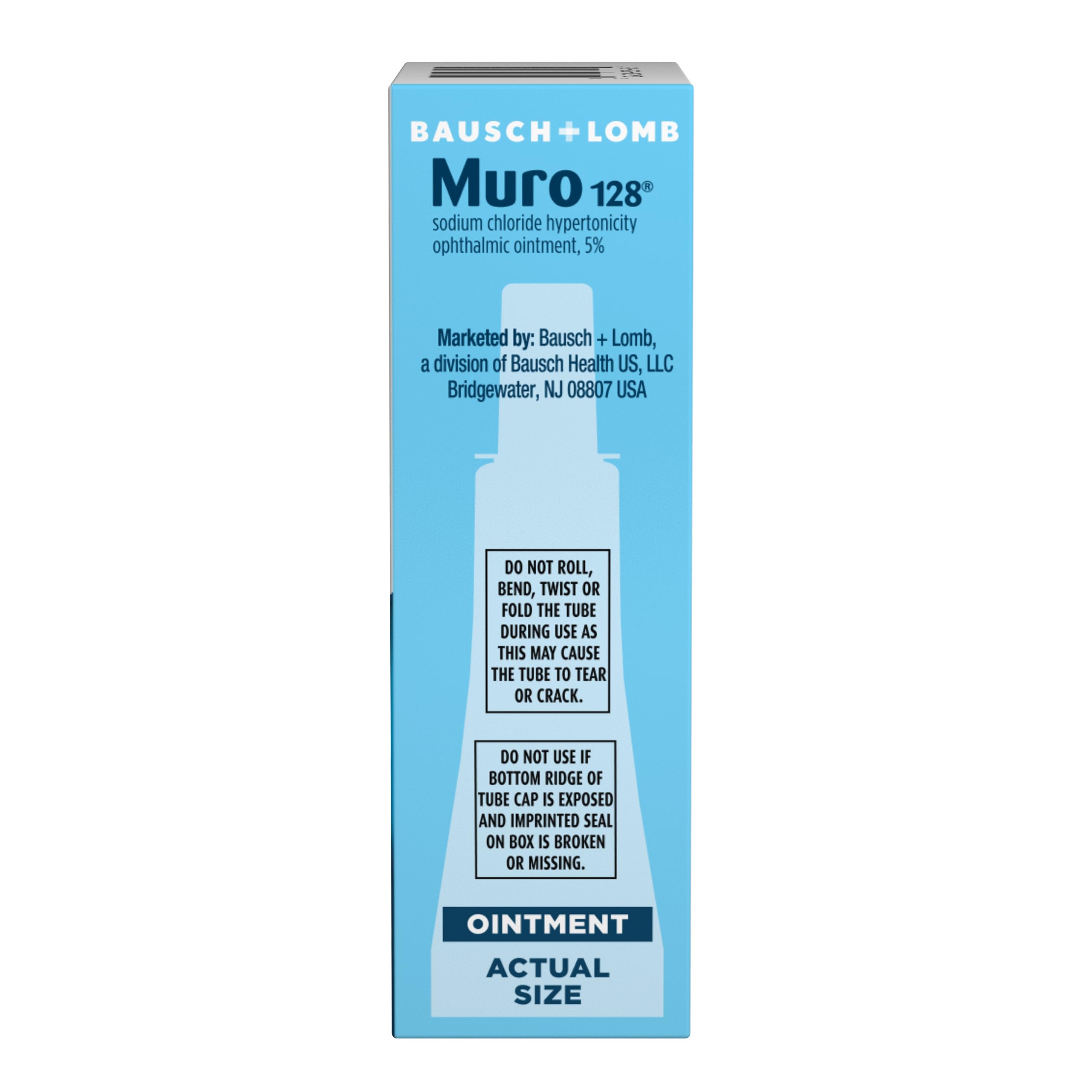 Muro 128 5% Sodium Chloride Hypertonicity Ophthalmic Ointment, from Bausch + Lomb Twin Pack Count (Pack of 1)