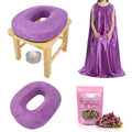 Yoni Seat, Yoni Steaming Kit Yoni Steamer Chair, Yoni Steamer Seat for Toilet, Wood V Steaming Seat Kit with Gown & Cushion for 